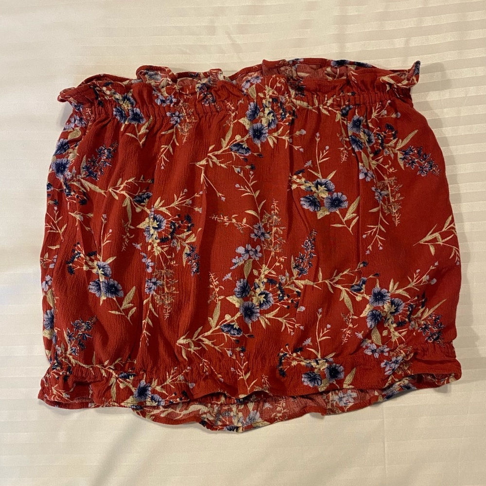 American Eagle floral printed tube top